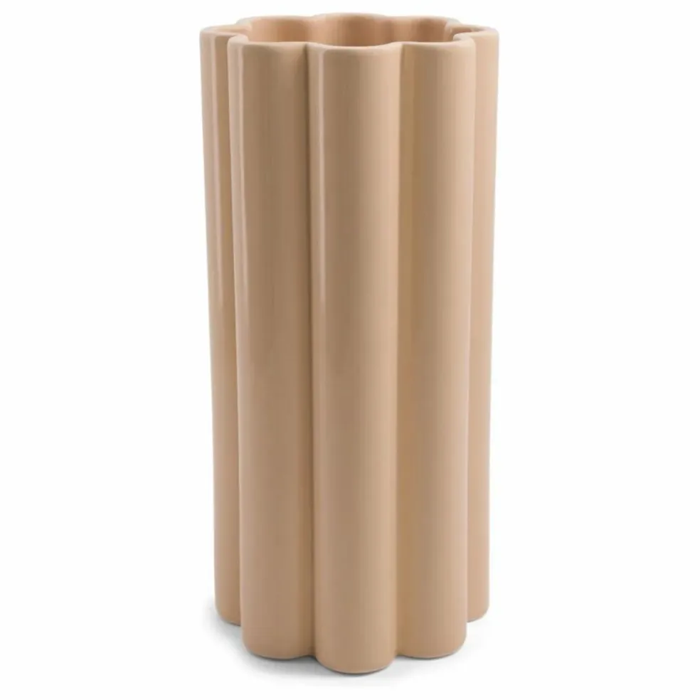 Vase Duetto Solo en céramique | Beige