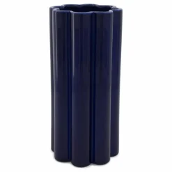 Vase Duetto Solo en céramique | Bleu nuit