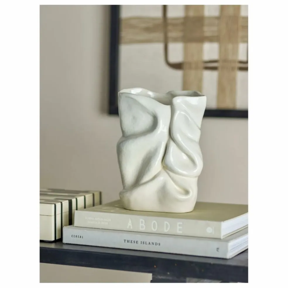 Vase en grès Fabius | Blanc
