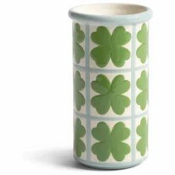 Vase en grès Trèfles | Vert