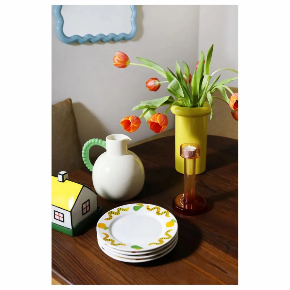 Vase en grès Turban | Jaune