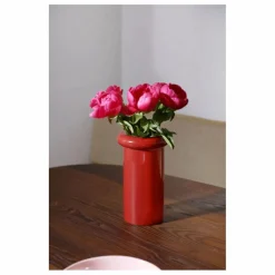 Vase en grès Turban | Rouge