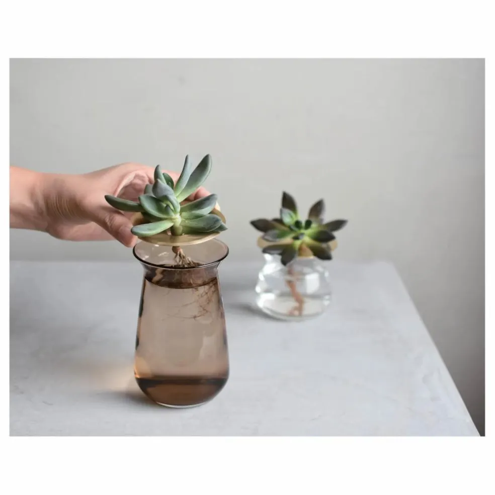 Vase en verre Luna | Marron