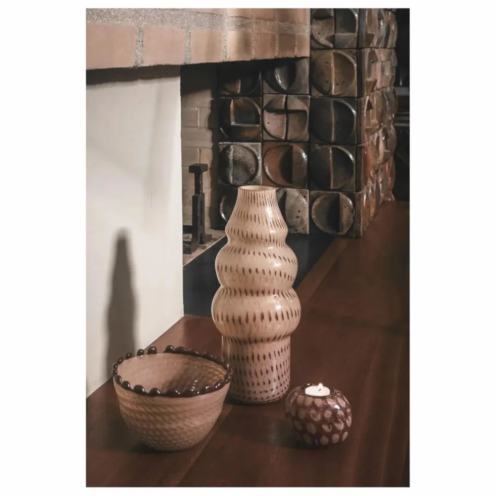Vase en verre Marcel | Beige