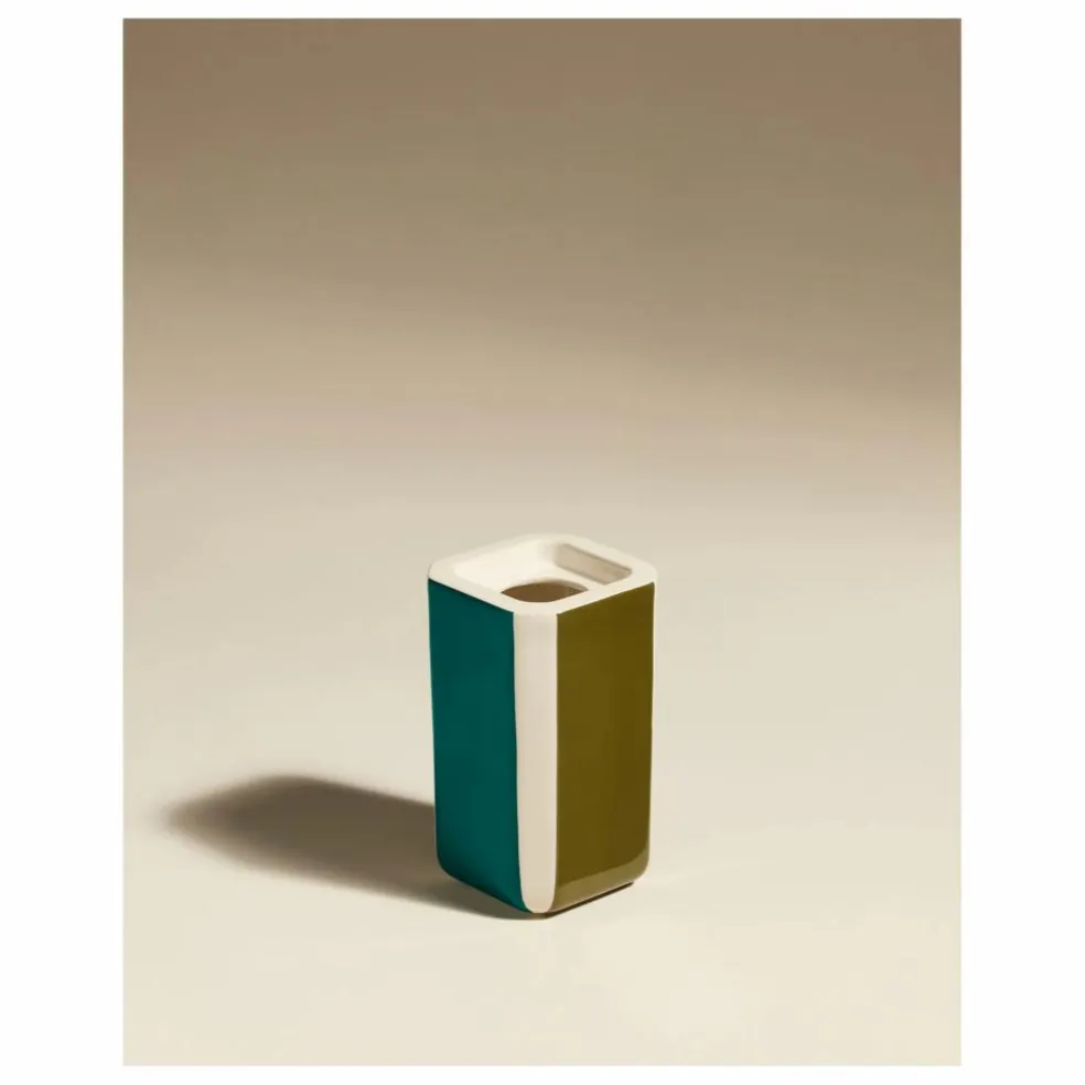 Vase Facettes | Vert mousse