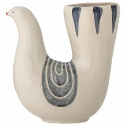 Vase oiseau en grès Trudy | Blanc