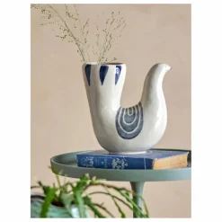 Vase oiseau en grès Trudy | Blanc