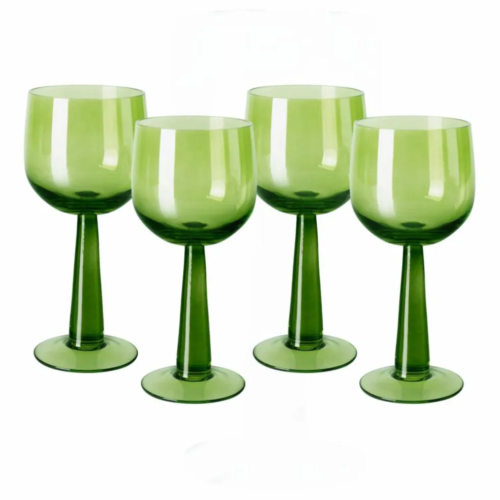 Verre à vin The emeralds - Set de 4 | Jaune vert