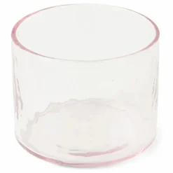 Verre bas Tube | Rose transparent