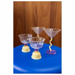 Verres à pieds tulip - Set de 2 | Jaune