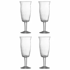 Verres à vin Asha en verre recyclé - Set de 4 | Transparent