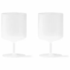 Verres à vin Ripple - Set de 2 | Blanc