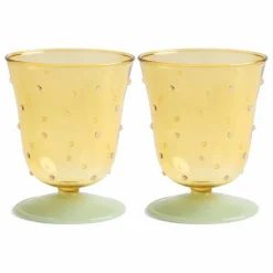 Verres Dot - Set de 2 | Jaune