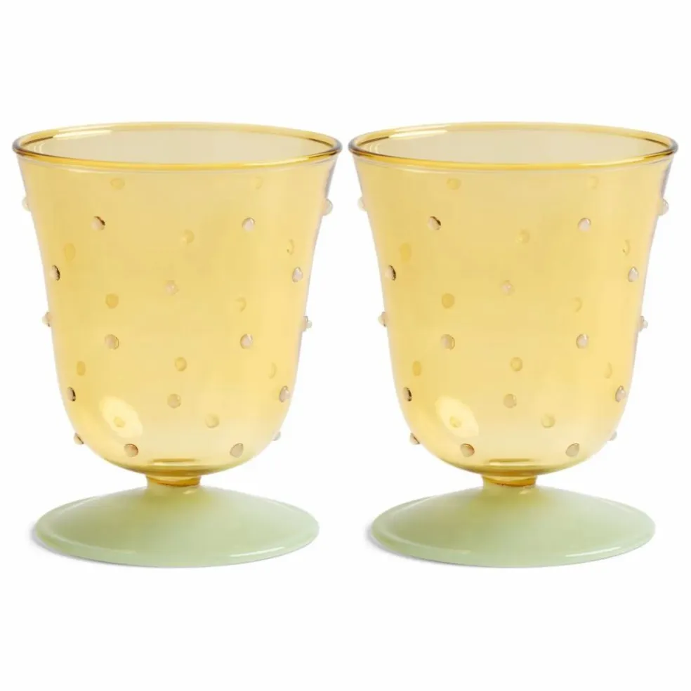 Verres Dot - Set de 2 | Jaune