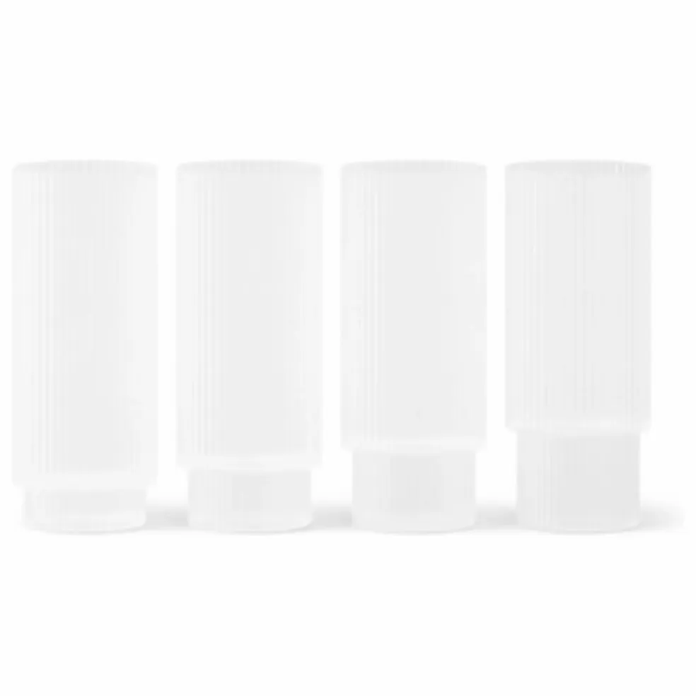 Verres longs Ripple - Set de 4 | Blanc