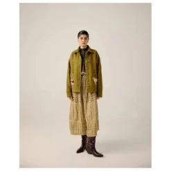 Veste Ava Crountryside Brodée Laine | Vert olive