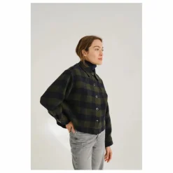 Veste Balma Holly Carreaux Laine | Vert kaki