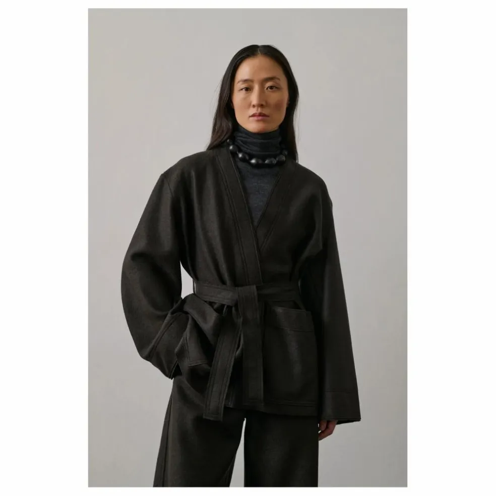 Veste Balme Laine Vierge | Vert foncé