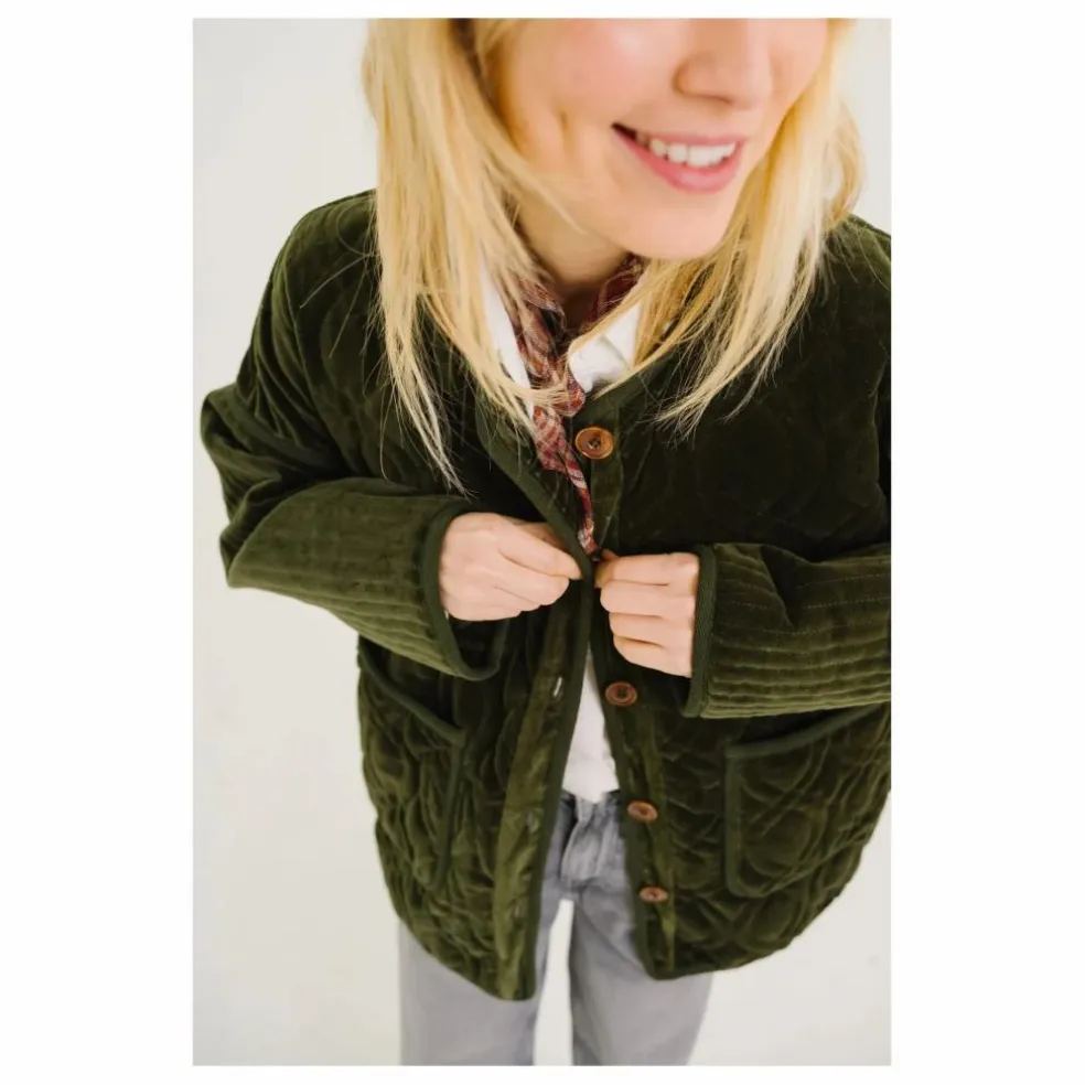 Veste Bari Zephir Brodée Velours | Vert