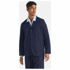 Veste Boutonnée Moleskine | Bleu marine