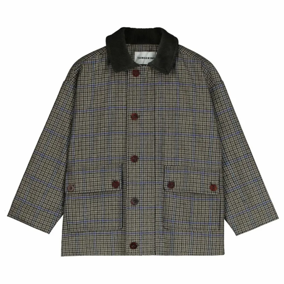 Veste Carreaux Laine | Gris