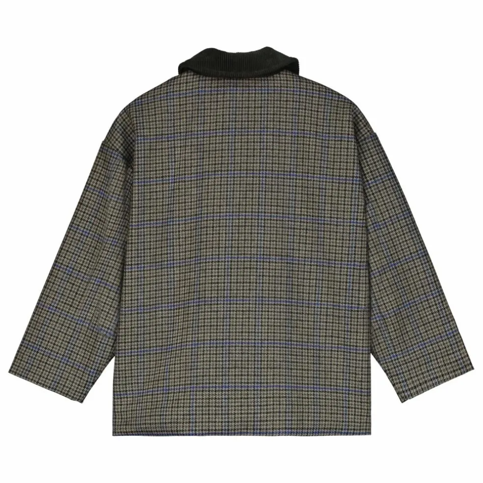 Veste Carreaux Laine | Gris