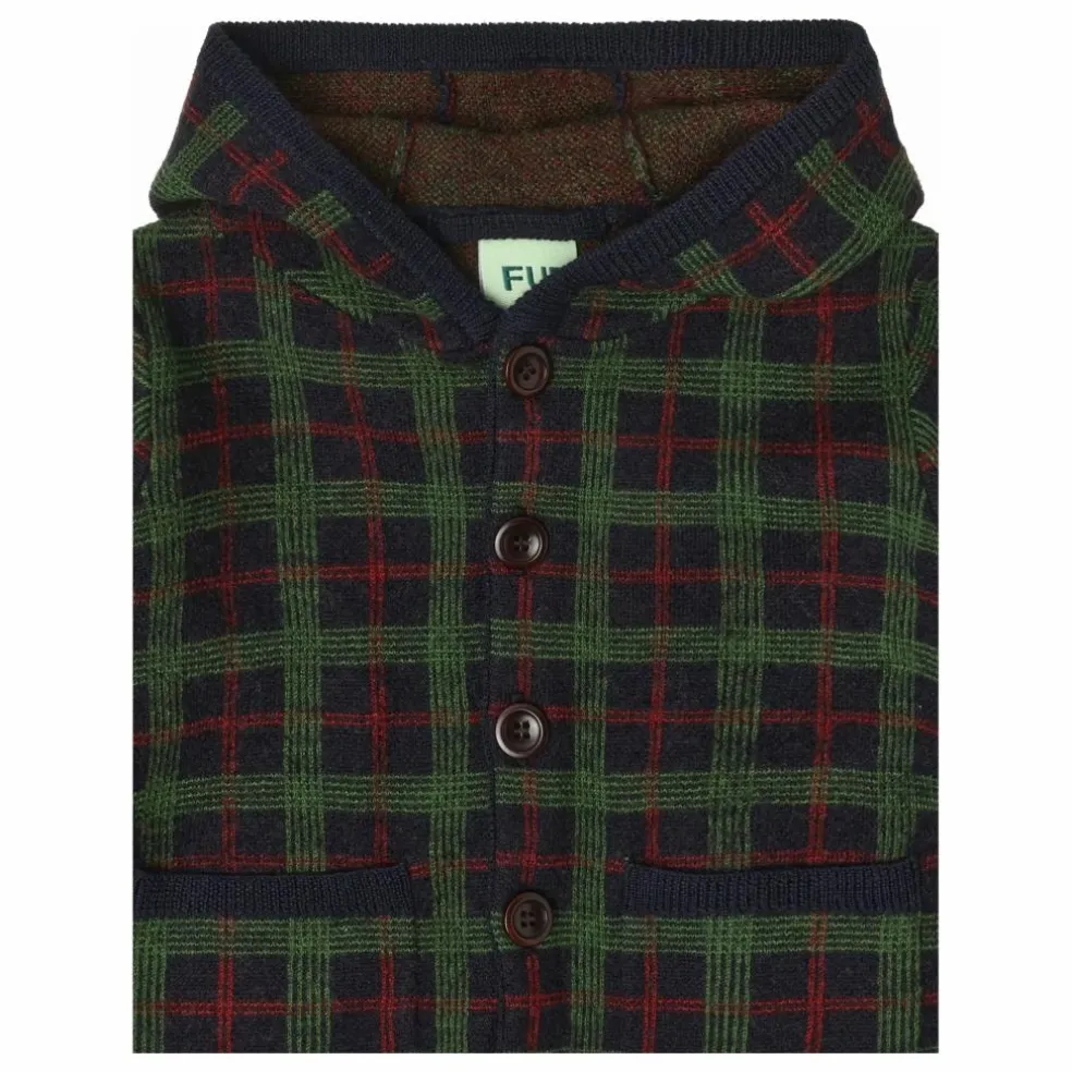 Veste Carreaux Laine de Mérinos Bébé | Vert