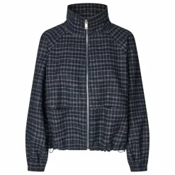Veste Carreaux Mae | Bleu nuit