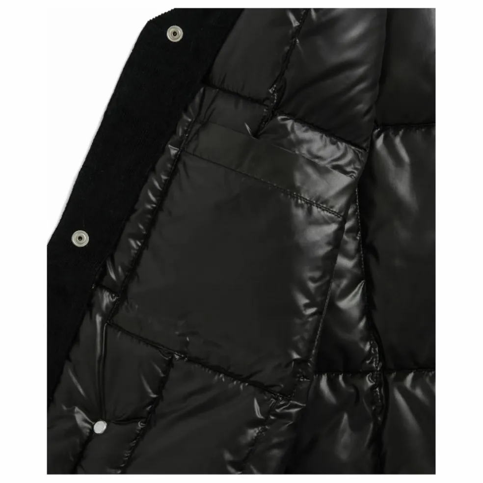 Veste Col Rond Velours Côtelé | Noir