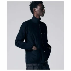 Veste Col Rond Velours Côtelé | Noir