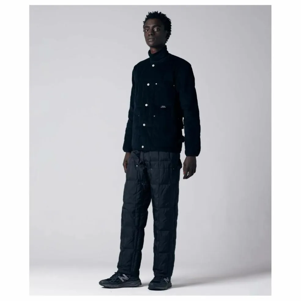 Veste Col Rond Velours Côtelé | Noir