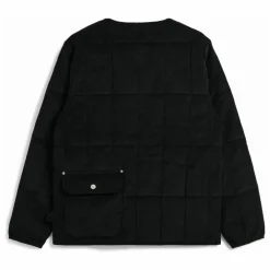 Veste Col Rond Velours Côtelé | Noir