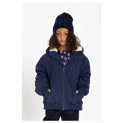 Veste courte moltonnée | Bleu marine