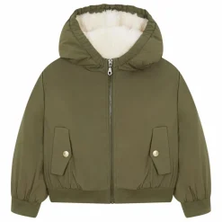 Veste courte moltonnée | Vert kaki