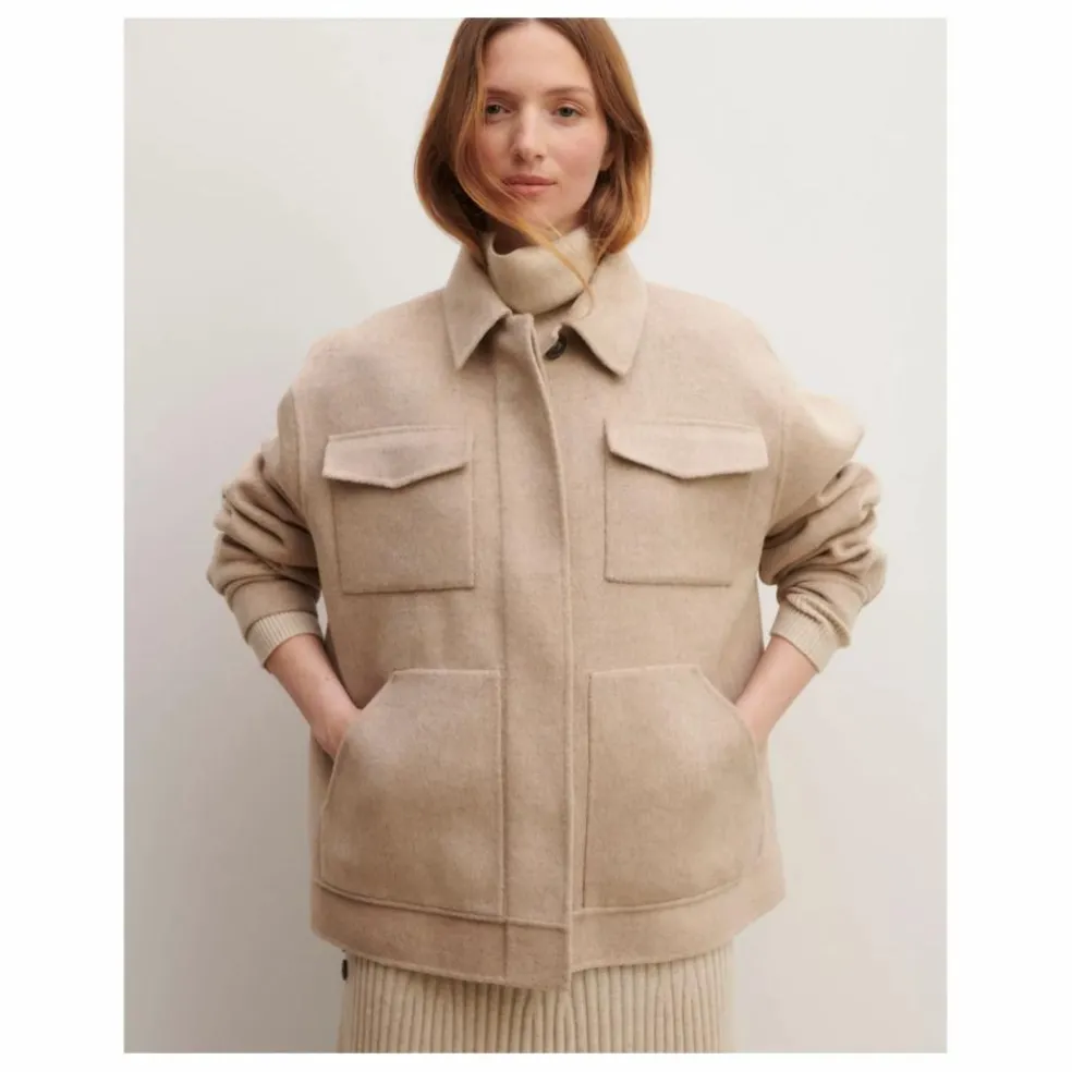 Veste Double Face Laine | Beige