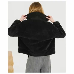 Veste Doudou Sheep Velours Côtelé | Noir