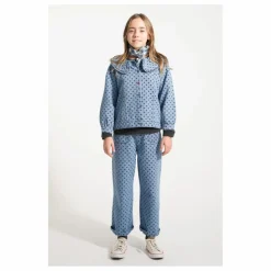Veste en Jean Col Claudine Cœurs | Bleu Clair