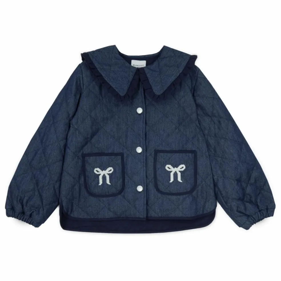 Veste en Jean Col Claudine Mariane | Bleu foncé
