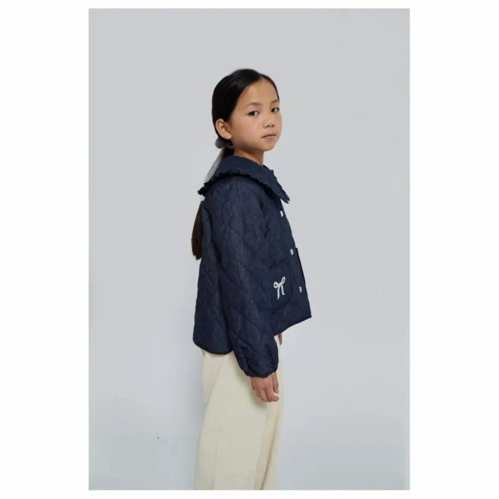 Veste en Jean Col Claudine Mariane | Bleu foncé