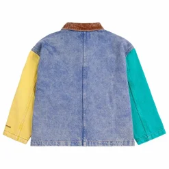 Veste en Jean Colorblock Coton Bio | Bleu