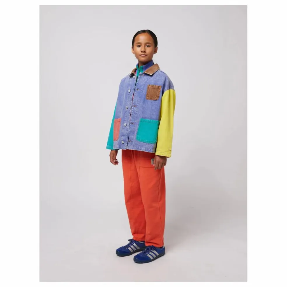 Veste en Jean Colorblock Coton Bio | Bleu