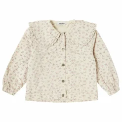 Veste en Jean Fleurs | Crème
