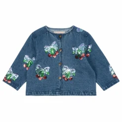Veste en Jean Sequins Magot Coton Bio | Bleu