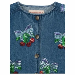 Veste en Jean Sequins Magot Coton Bio | Bleu