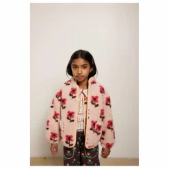 Veste Façon Sherpa Bear Fleurie | Rose