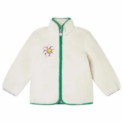Veste Façon Sherpa Fleur | Ivoire
