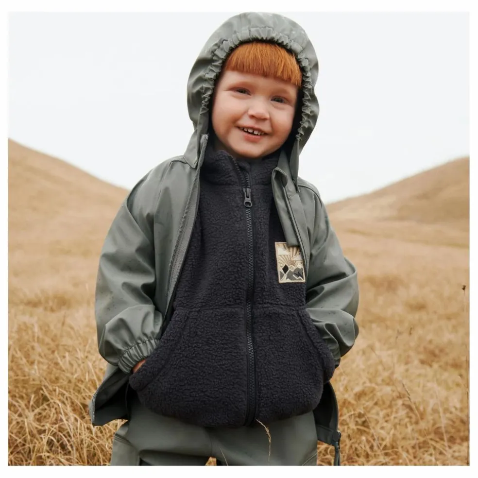 Veste Façon Sherpa Helge Fibres Recyclées | Noir