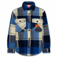 Veste Façon Sherpa Levi Blair Carreaux | Bleu