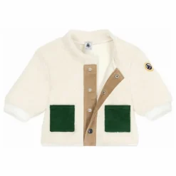 Veste Façon Sherpa Poches Contrastées | Ecru