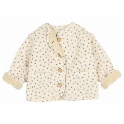 Veste Fourrée Bébé Coton Bio | Ivoire